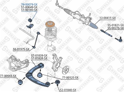 Stellox 79-00079-SX - Bronzina cuscinetto, Barra stabilizzatrice autozon.pro