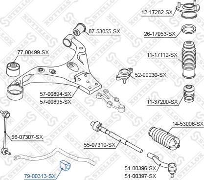 Stellox 79-00313-SX - Bronzina cuscinetto, Barra stabilizzatrice autozon.pro