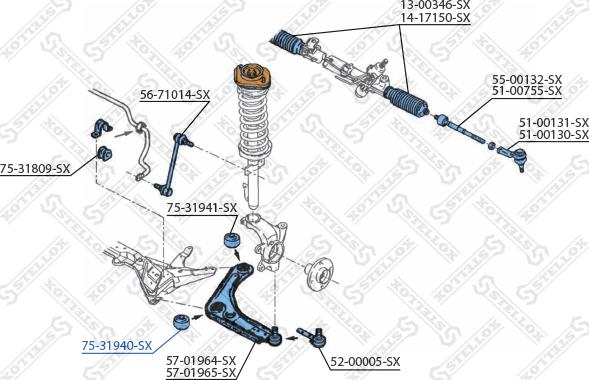 Stellox 75-31940-SX - Supporto, Braccio oscillante autozon.pro