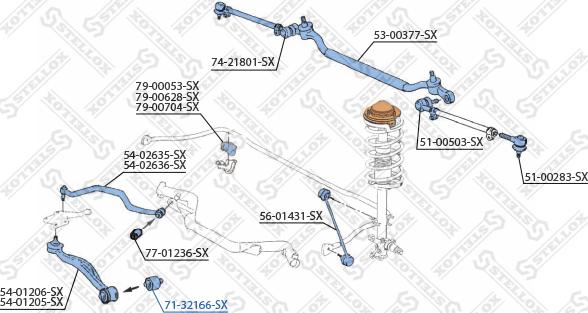 Stellox 71-32166-SX - Supporto, Braccio oscillante autozon.pro