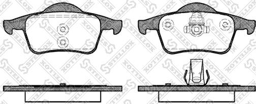 Stellox 725 000B-SX - Kit pastiglie freno, Freno a disco autozon.pro