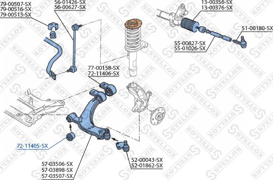 Stellox 72-11405-SX - Supporto, Braccio oscillante autozon.pro