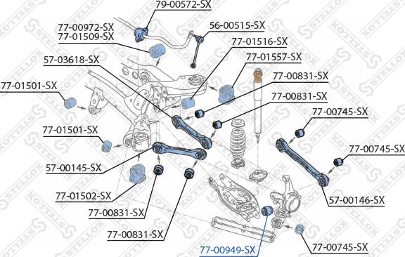 Stellox 77-00949-SX - Supporto, Braccio oscillante autozon.pro