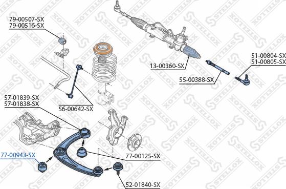 Stellox 77-00943-SX - Supporto, Braccio oscillante autozon.pro