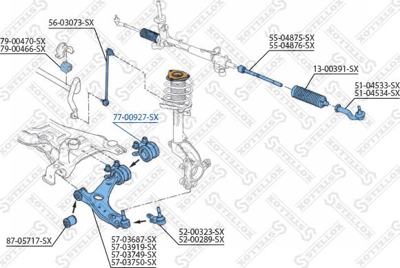 Stellox 77-00927-SX - Supporto, Braccio oscillante autozon.pro