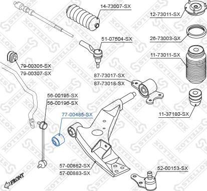 Stellox 77-00485-SX - Supporto, Braccio oscillante autozon.pro