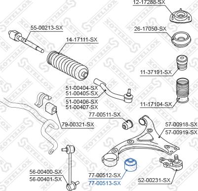 Stellox 77-00513-SX - Supporto, Braccio oscillante autozon.pro