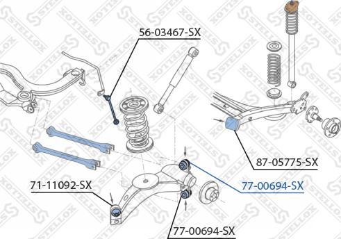 Stellox 77-00694-SX - Supporto, Braccio oscillante autozon.pro