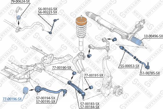 Stellox 77-00196-SX - Supporto, Braccio oscillante autozon.pro