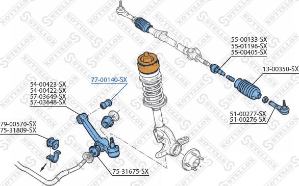 Stellox 77-00140-SX - Supporto, Braccio oscillante autozon.pro