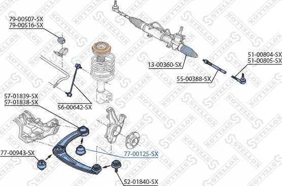 Stellox 77-00125-SX - Supporto, Braccio oscillante autozon.pro