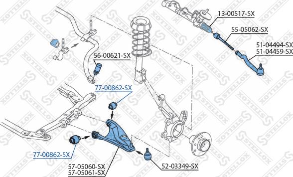 Stellox 77-00862-SX - Supporto, Braccio oscillante autozon.pro