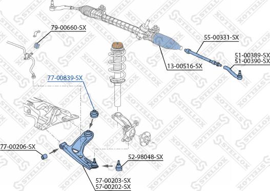 Stellox 77-00839-SX - Supporto, Braccio oscillante autozon.pro