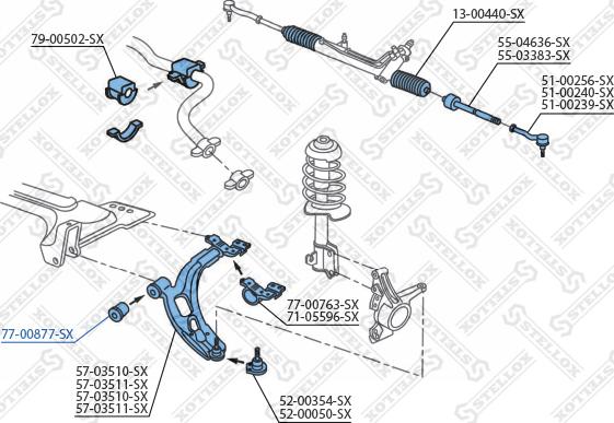 Stellox 77-00877-SX - Supporto, Braccio oscillante autozon.pro