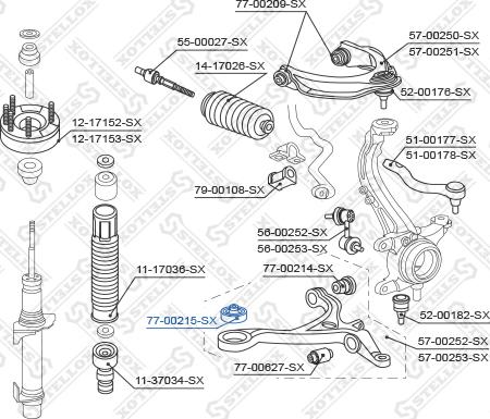 Stellox 77-00215-SX - Supporto, Braccio oscillante autozon.pro