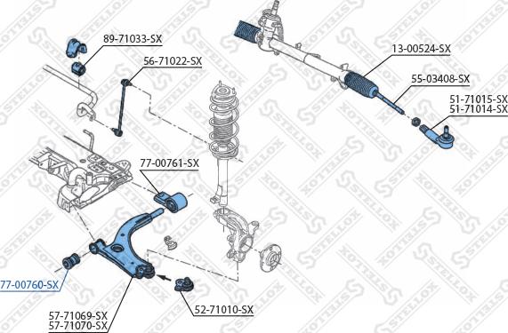 Stellox 77-00760-SX - Supporto, Braccio oscillante autozon.pro