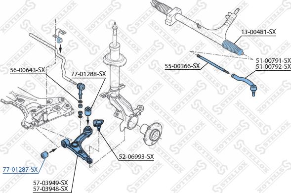 Stellox 77-01287-SX - Supporto, Braccio oscillante autozon.pro