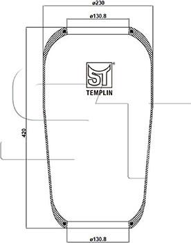 ST-Templin 04.060.6006.520 - Soffietto, Sospensione pneumatica autozon.pro