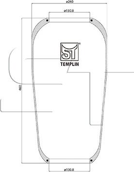 ST-Templin 04.060.6006.210 - Soffietto, Sospensione pneumatica autozon.pro