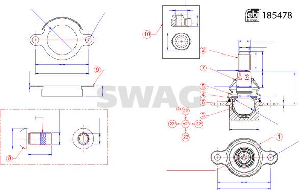 Swag 33 10 9940 - Giunto di supporto / guida autozon.pro