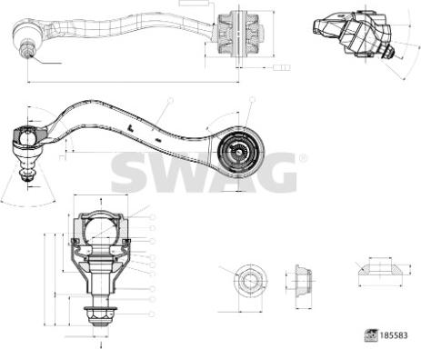 Swag 33 10 9987 - Braccio oscillante, Sospensione ruota autozon.pro