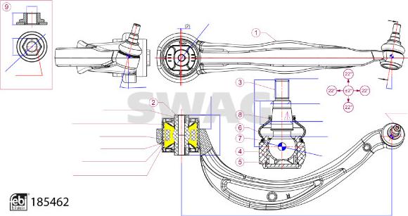 Swag 33 10 9928 - Braccio oscillante, Sospensione ruota autozon.pro