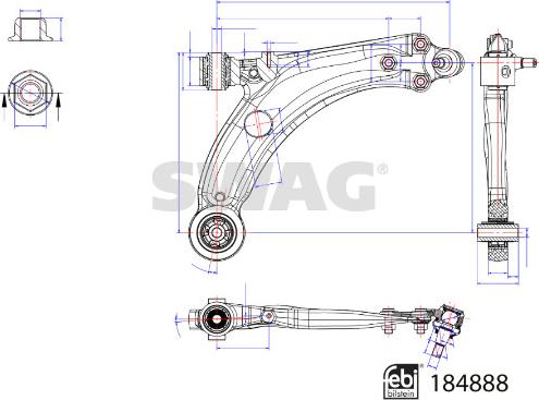 Swag 33 10 9629 - Braccio oscillante, Sospensione ruota autozon.pro