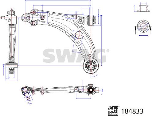 Swag 33 10 9625 - Braccio oscillante, Sospensione ruota autozon.pro