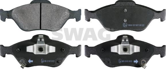 Swag 33 10 6452 - Kit pastiglie freno, Freno a disco autozon.pro