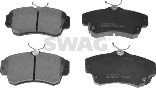 Swag 33 10 0186 - Kit pastiglie freno, Freno a disco autozon.pro