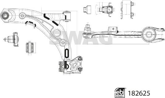 Swag 33 10 8695 - Braccio oscillante, Sospensione ruota autozon.pro