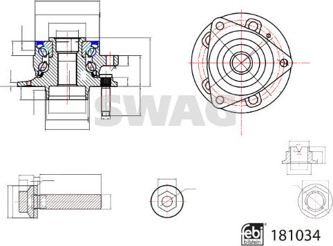 Swag 33 10 8074 - Kit cuscinetto ruota autozon.pro