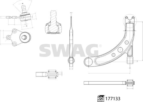 Swag 33 10 3923 - Braccio oscillante, Sospensione ruota autozon.pro