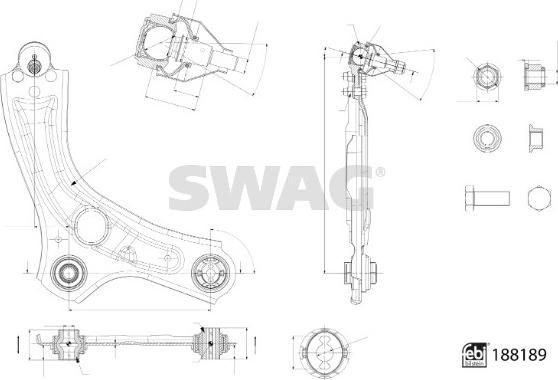 Swag 33 11 0580 - Braccio oscillante, Sospensione ruota autozon.pro