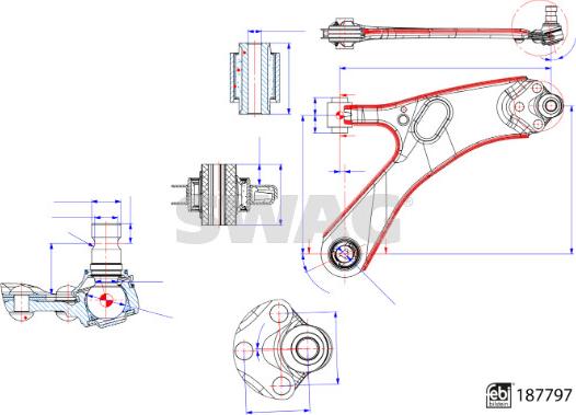 Swag 33 11 0539 - Braccio oscillante, Sospensione ruota autozon.pro