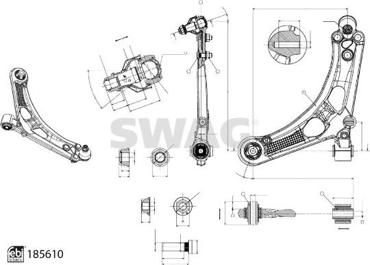 Swag 33 11 0006 - Braccio oscillante, Sospensione ruota autozon.pro