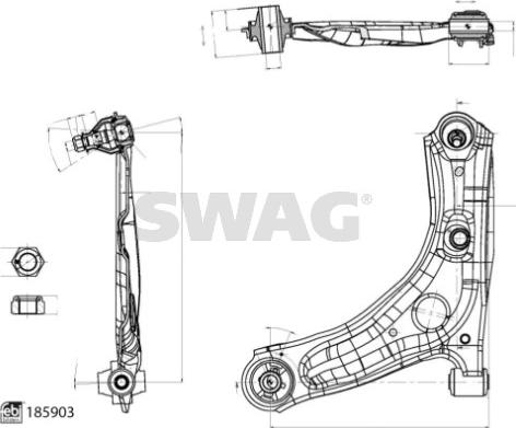 Swag 33 11 0144 - Braccio oscillante, Sospensione ruota autozon.pro