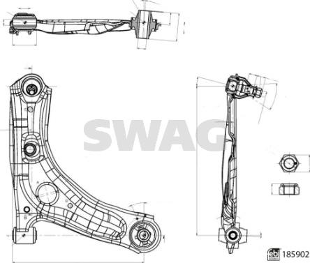 Swag 33 11 0143 - Braccio oscillante, Sospensione ruota autozon.pro