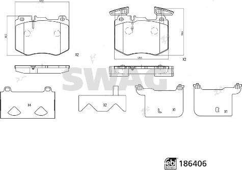 Swag 33 11 0391 - Kit pastiglie freno, Freno a disco autozon.pro