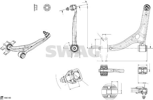 Swag 33 11 0265 - Braccio oscillante, Sospensione ruota autozon.pro