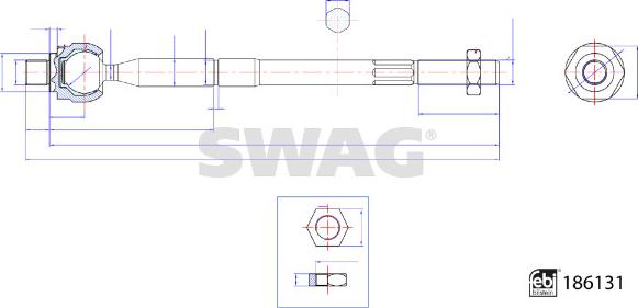 Swag 33 11 0260 - Giunto assiale, Asta trasversale autozon.pro