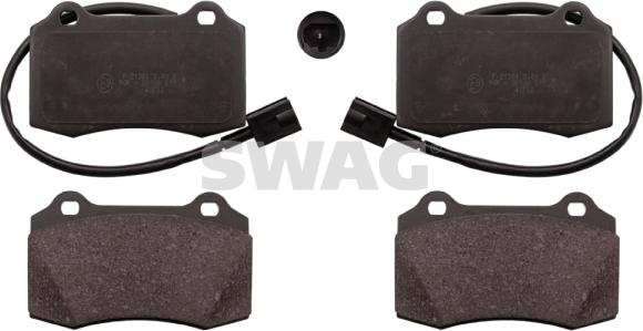 Swag 74 11 6010 - Kit pastiglie freno, Freno a disco autozon.pro