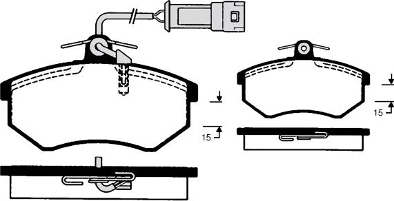 R Brake RB0836 - Kit pastiglie freno, Freno a disco autozon.pro