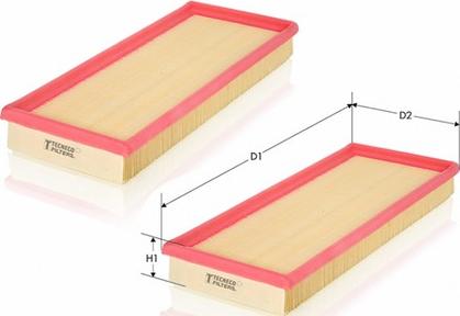 Tecneco Filters AR3698PMX2 - Filtro aria autozon.pro