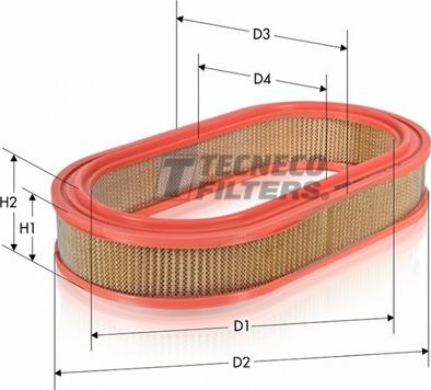 Tecneco Filters AR252-OV - Filtro aria autozon.pro