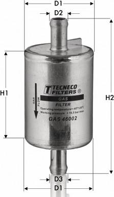 Tecneco Filters GAS46002 - Filtro carburante autozon.pro