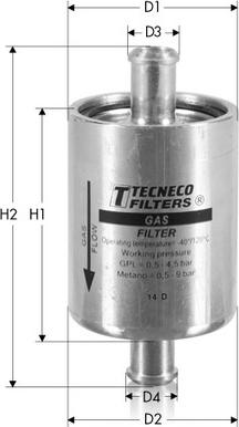 Tecneco Filters GAS13 - Filtro carburante autozon.pro