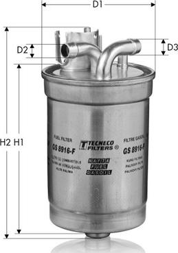 Tecneco Filters GS8916-F - Filtro carburante autozon.pro