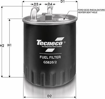 Tecneco Filters GS820/2 - Filtro carburante autozon.pro