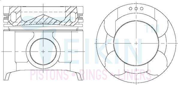 Teikin 44685AG.050 - Pistone autozon.pro